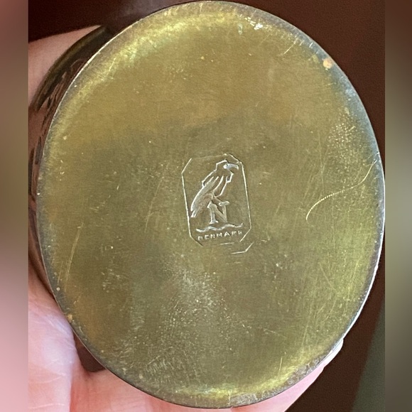 Aedel Malm Denmark Vintage 1960s Bronze Cup Votive Dish Viking Ship Marked - Picture 7 of 9